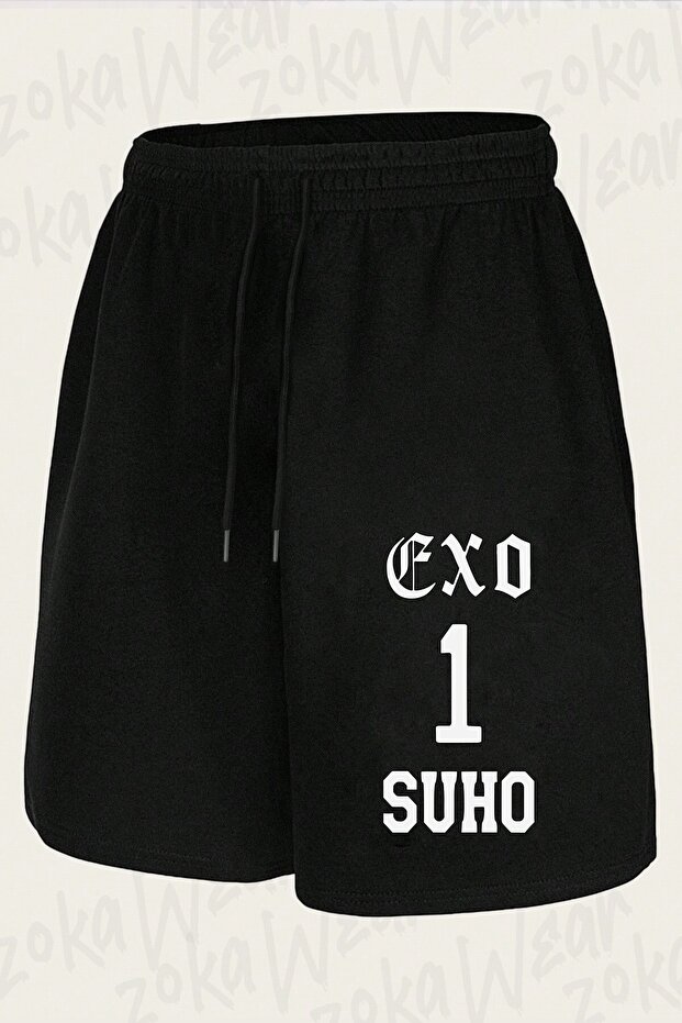 Unisex Exo Suho Design Printed Shorts