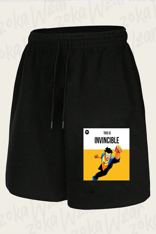 شورت مطبوع بتصميم Invincible v17 للجنسين
