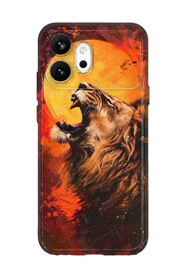 Honor 600 Compatible Lion Pattern Transparent Phone Case