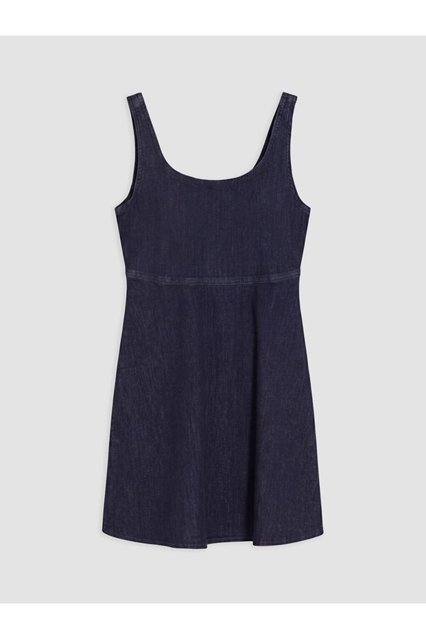 Timeless Clothing & Timeless Choices U Roba Collar A-Fit Mini Jean Dress