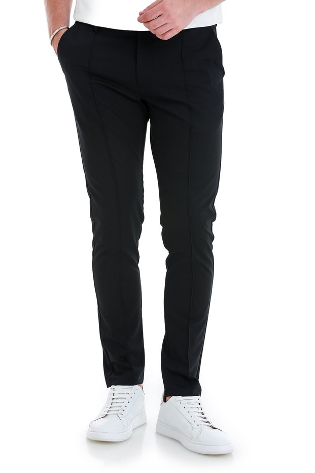 Navy Blue Dynamic Fit Straight Side Pocket Jogger Pants