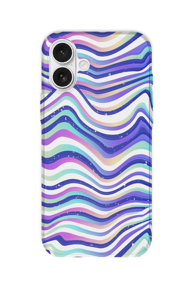 iPhone 17 Compatible Printed Transparent Phone Case | Collection: Colorwave Flux