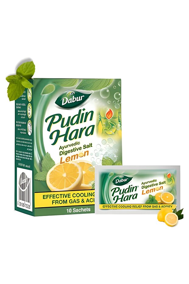 Pudin Hara Ayurvedic Digestive Salt Lemon Flavour 10 Sachets
