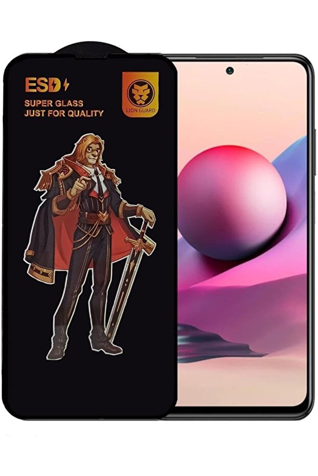 واقي شاشة مضاد للكهرباء الساكنة من msa shop متوافق مع هاتف Xiaomi Redmi Note 10s، زجاج مقاوم للغبار وغير قابل للكسر 9318