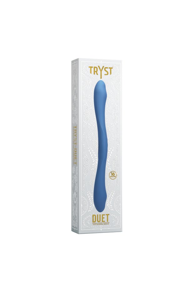 Duet - Vibrator cu două capete și telecomandă wireless - Periwinkle
