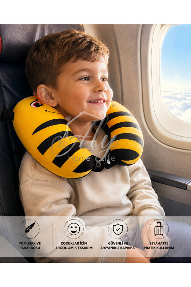 Children's Neck Pillow Patterned Plush Travel U Pillow