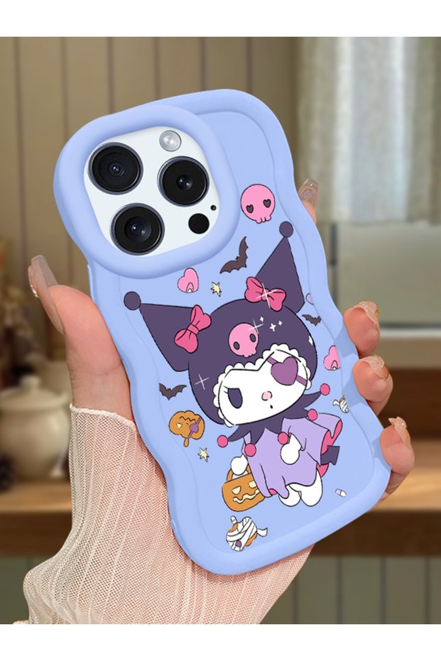 iPhone 12 Pro Compatible Case Camera Protector Blue Silicone Couple Phone Case Cartoon Pattern