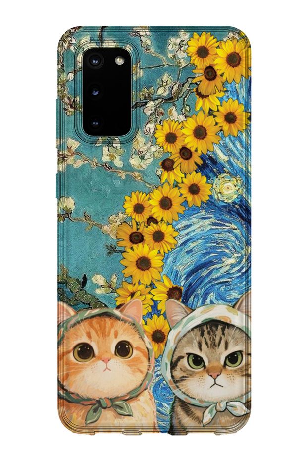Samsung Galaxy S20 Fe Compatible Printed Transparent Phone Case |   Collection: Kawaii Cat