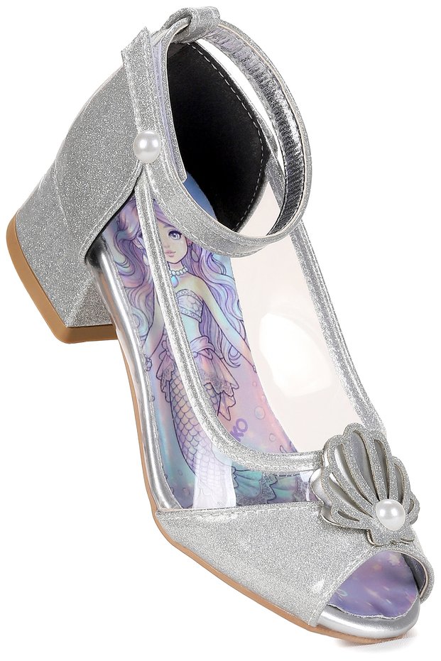 Mermaid Transparent Open Toe Girls' Heeled Evening Dress Shoes