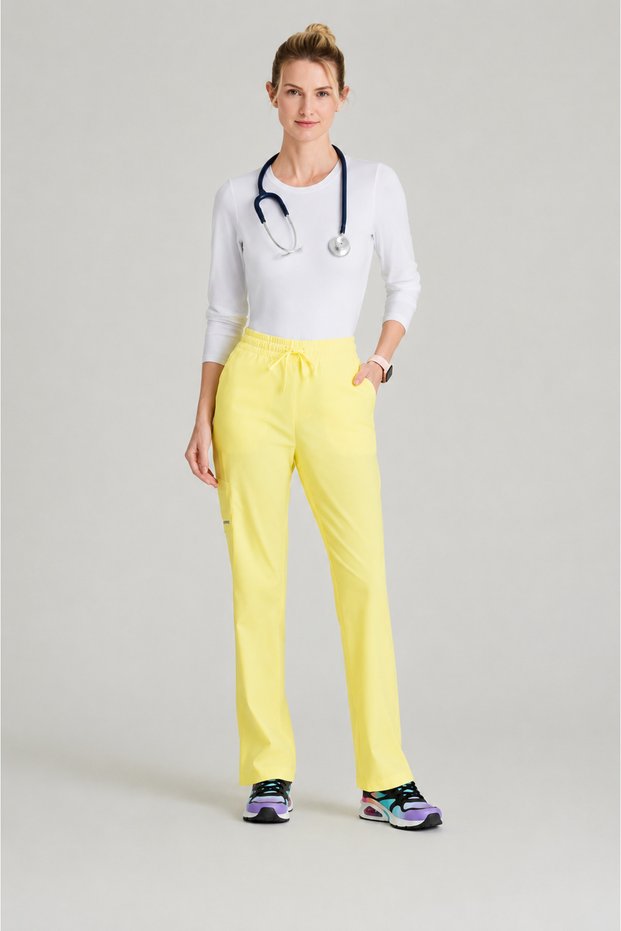 Skp623T Gamma Women's Scrubs Pants – Imported, 4-Way Stretch, Moisture-Wicking, Anti-Static, 6 Pockets Doctor/Nurse Bottoms