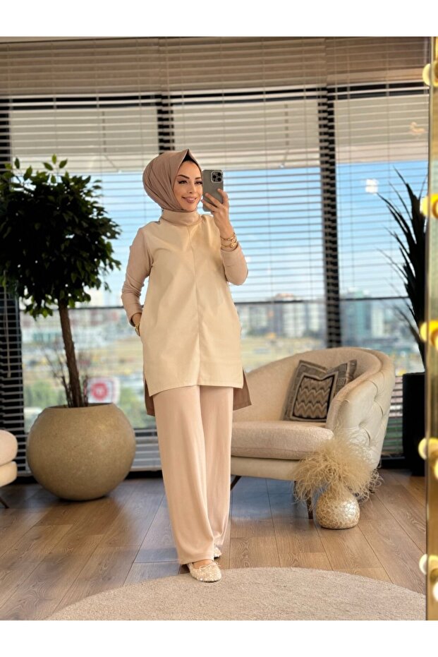 8442 طقم جلدي أمامي باللون البيج