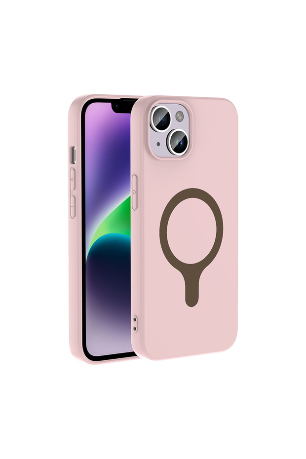 iPhone 14 Case Pastel Color Magsafe Camera Raised Silicone Shrp