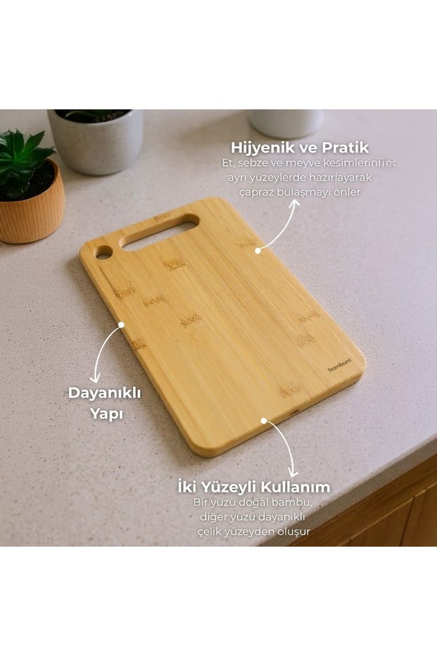 Practical and Stylish Kitchen Use with Double-Sided Cutting Board 20X30 cm