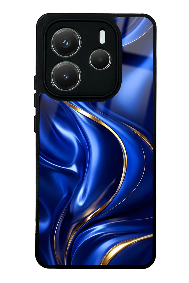 Xiaomi Redmi Note 14 5g Royal Sapphire Flow Design Glossy Phone Case