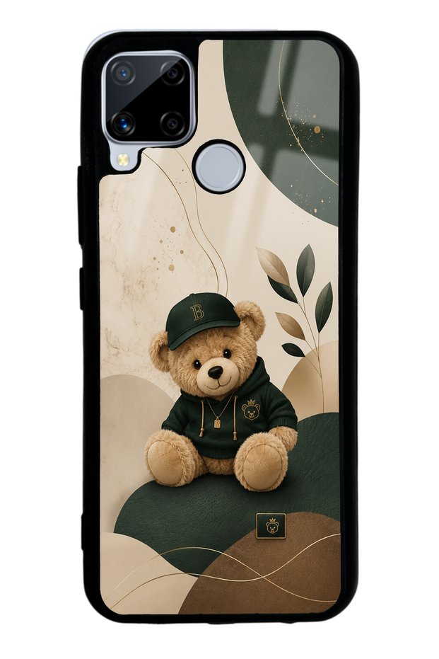 Realme C15 Forest Teddy Design Glossy Phone Case
