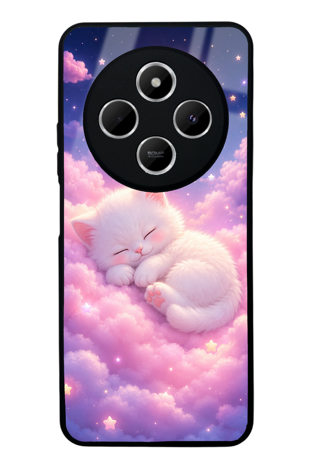 Xiaomi Redmi 14C Moonlit Dream Kitten Design Glossy Phone Case