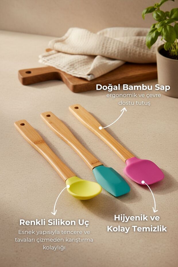 3-Piece Spatula Set, Durable and Multi-Purpose Kitchen Utensils
