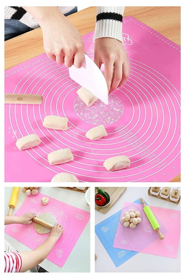 Colorful 45X65 cm Large Silicone Dough Rolling Mat, Practical and Convenient