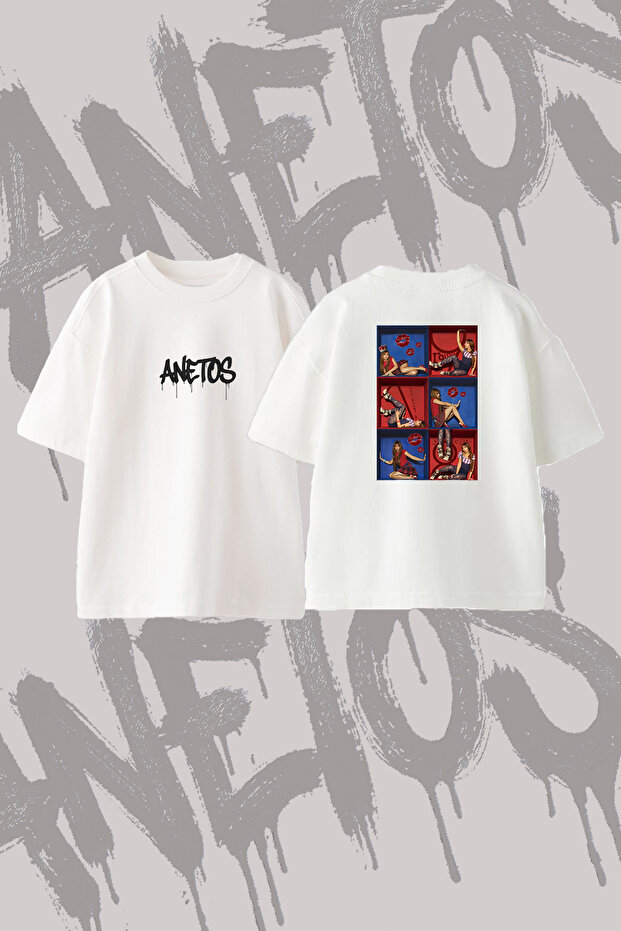 Koda Kumi Romeo Design Back Printed Cotton White Oversize T-Shirt