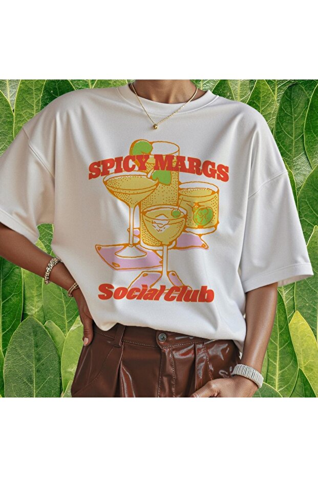 Spicy Margs Printed Unisex Oversize T-Shirt