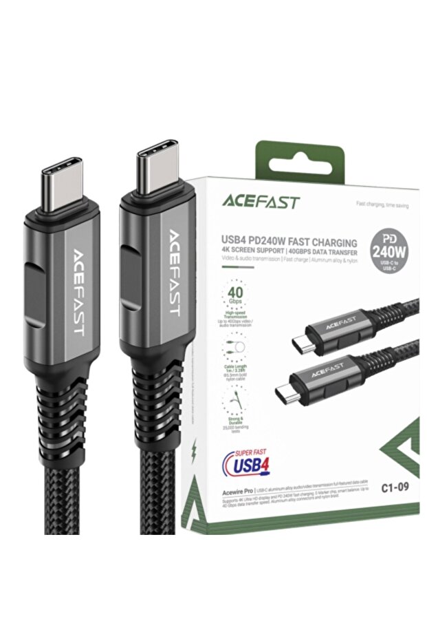 USB4 PD240W FAST CHARGING 4K SCREEN SUPPORT | 40GBPS DATA TRANSFER (240W PD)