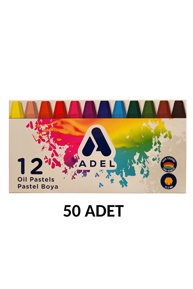 50 Pieces of 12 Colors Pastel Crayons