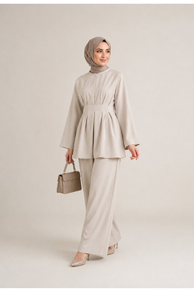 Women's Hijab Set Top and Bottom Two-Piece Set