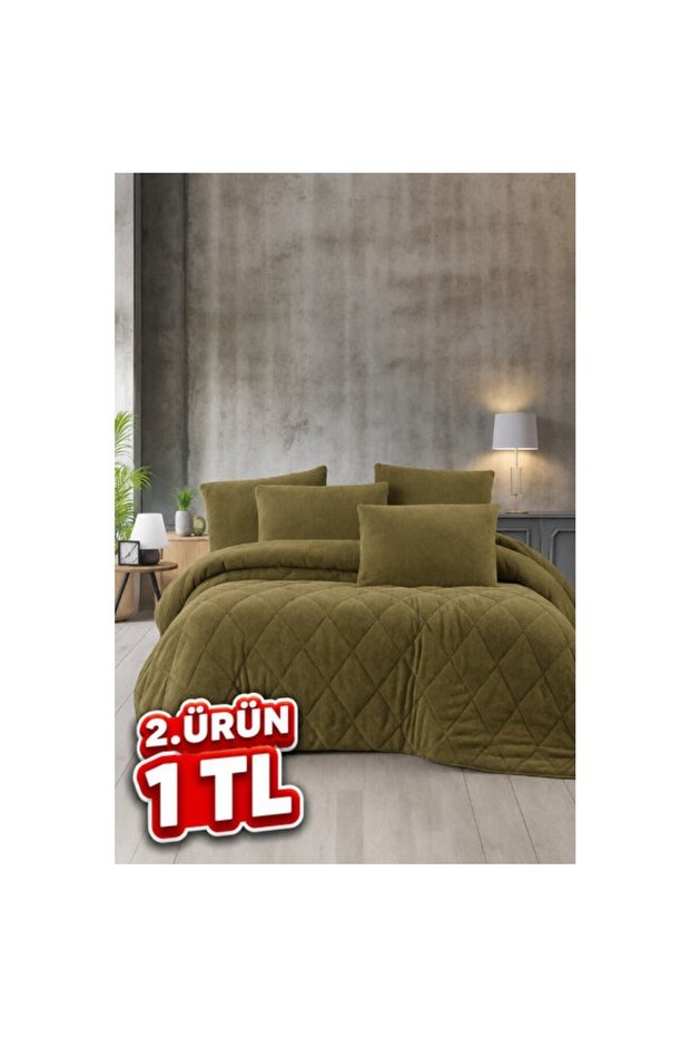 Luxury Green Welsoft Single Quilt Reversible 155X215 Gift