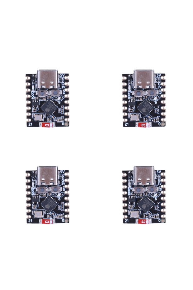لوحة تطوير VODOOL غير ملحومة 4 قطع 10-1 قطعة ESP32-C3 لوحة تطوير صغيرة للغاية متوافقة مع واي فاي وبلوتوث