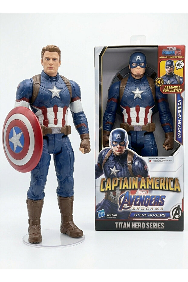 Captain America Superhero Action Figure with Shield – 30 cm