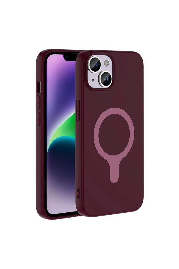 Apple iPhone 13 Compatible Case Pastello Magsafe Plum