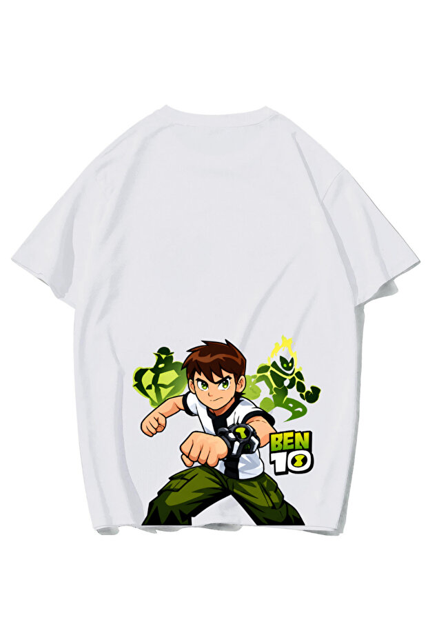 Unisex Oversize Ben Ten T-Shirt (White)