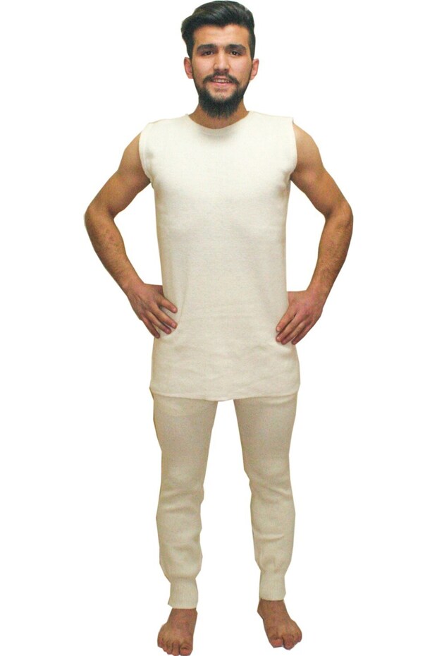 Bora Kaba Wool Sleeveless Underwear Set Thick Thessaloniki Knitted Wool Underwear Aryün