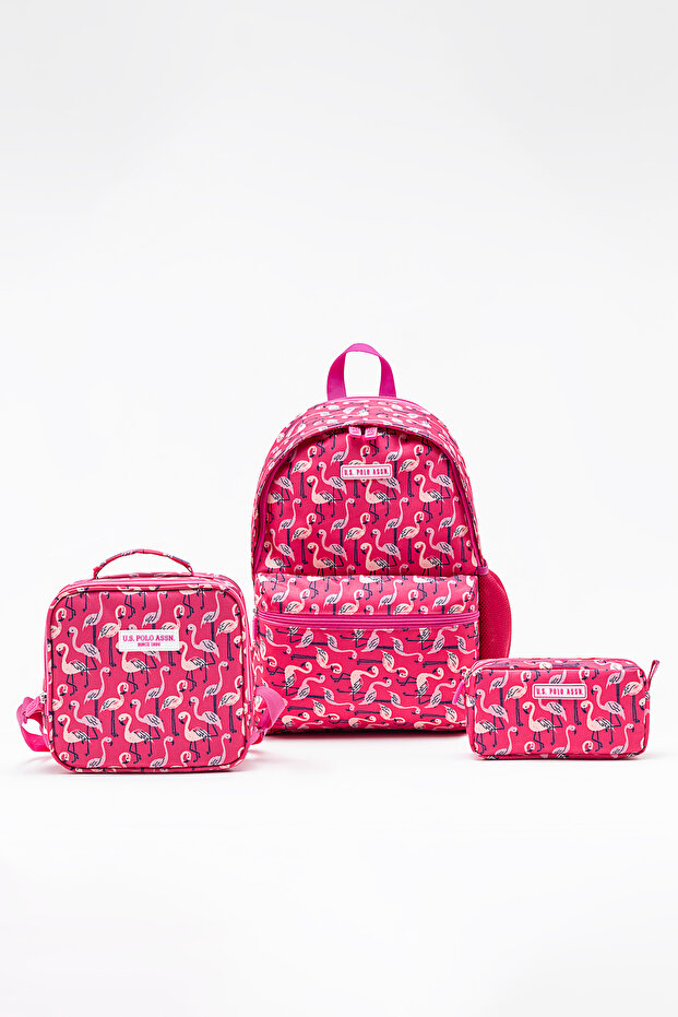 Plcan26002 3-Piece Primary School Bag Set Lunch Box Pencil Case School Backpack