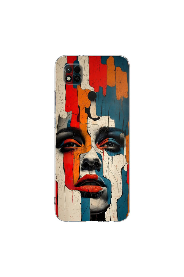 Transparent Case with Design Compatible with Redmi 10A Table 7