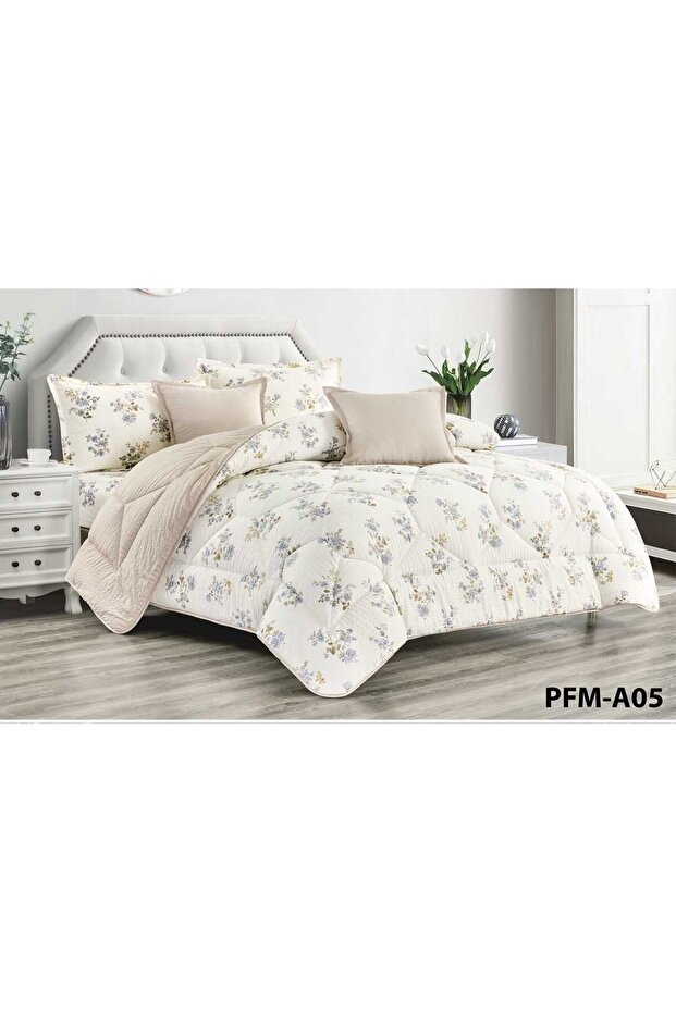 6-Piece Quilted Bedspread Set with a Quilted Bed Runner