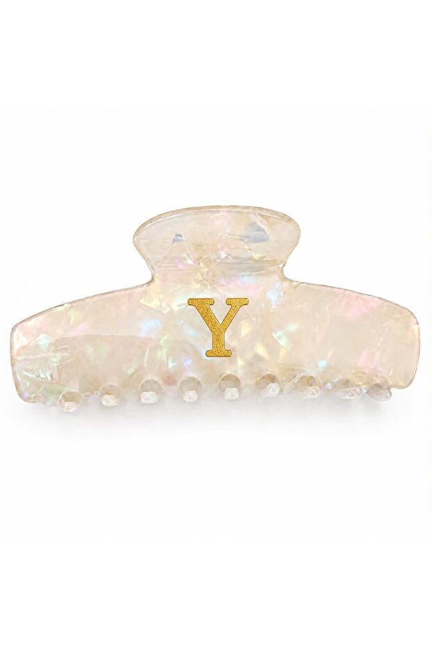 Bone Lettered Large Clasp with Cleats