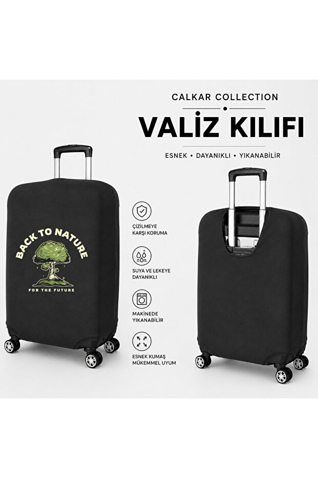 Travel Mode4 Printed Black Luggage Cover Suitcase Protector