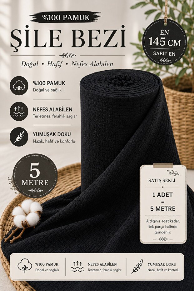 5 Meters 100% Cotton Şile Cloth Fabric 145 cm Width Natural Wrinkled Summer Lightweight Fabric Metered Clothing Fabric