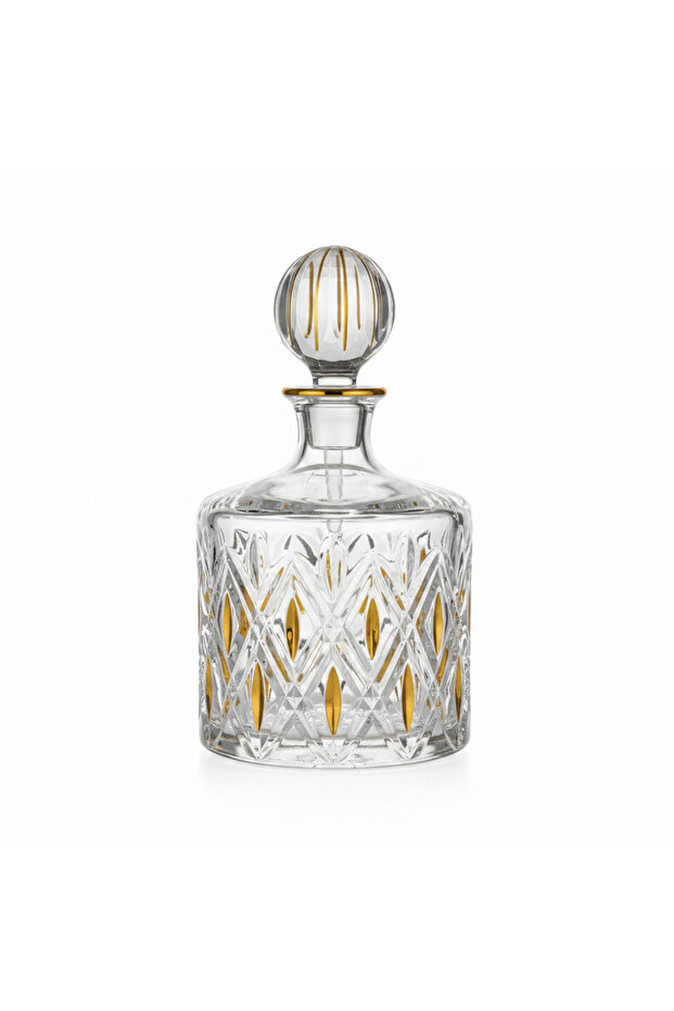Crystal Glass Perfume Bottle with Golden Shade — 1100 ml