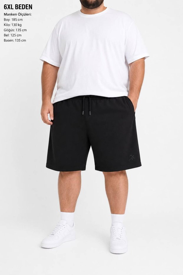 Men's Plus Size Oversized Shorts Zipper Pocket Flexible Casual Sports Shorts 2Xl-6Xl