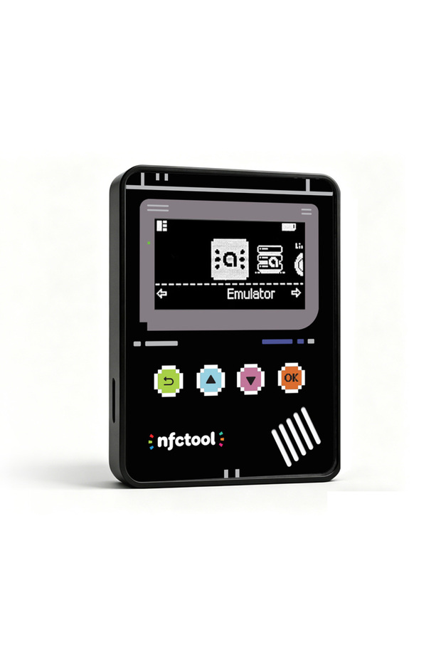 جهاز محاكاة NFC متعدد الوظائف طراز C أسود-05 مع شاشة OLED وزر لدعم المدى المحسن - 1