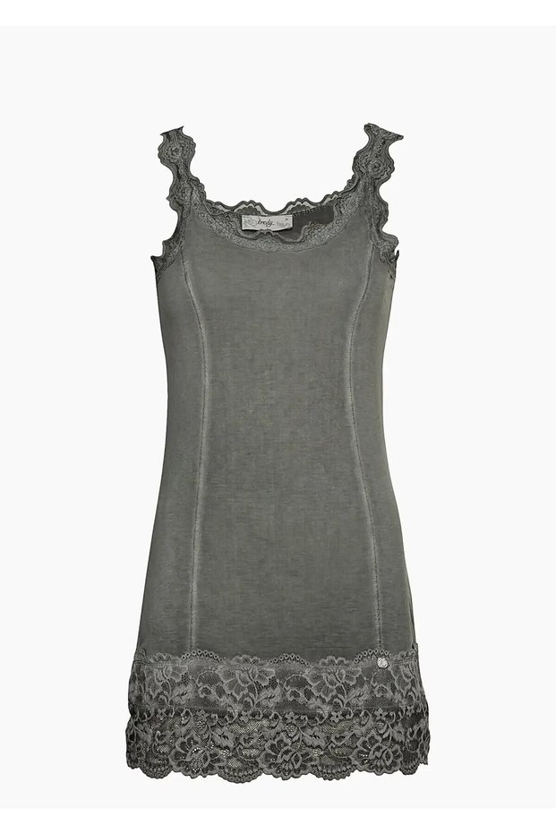 Women's Cycling Lace Collar Strap Mini Length Summer Knitted Viscose Nightgown Dress