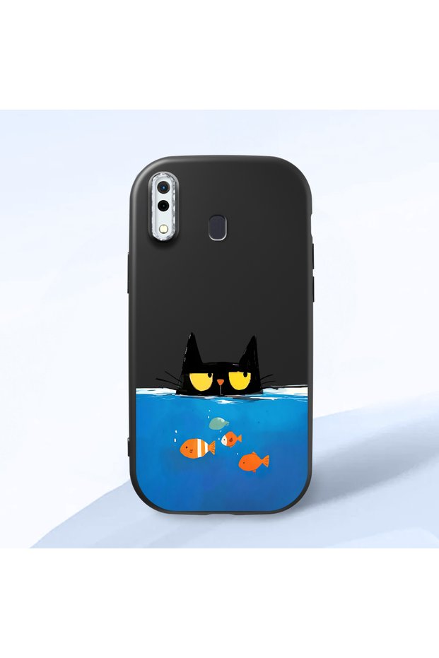 Samsung Galaxy A20 Compatible Black Silicone Case with Shock-Absorbing Camera Protections