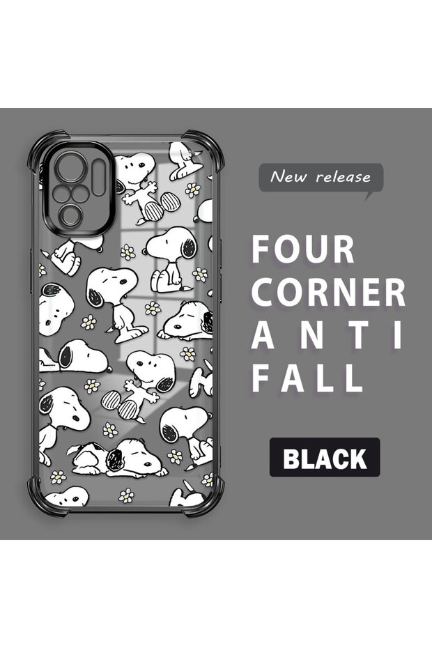 Xiaomi Redmi Note 10S Compatible Transparent Back Cover Four Corners Reinforced Impact Protection Silicone Case