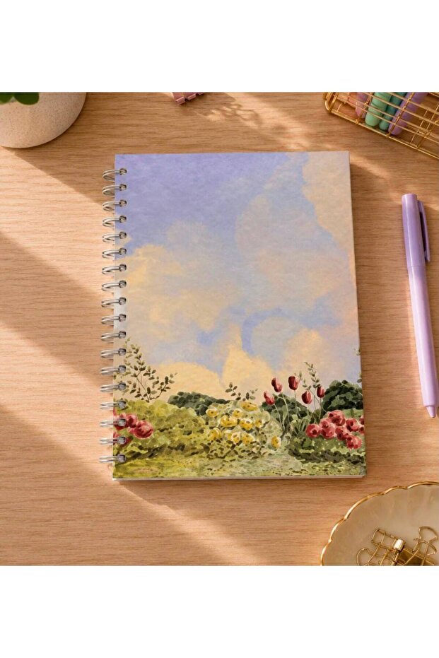 دفتر ملاحظات بغلاف صلب حلزوني من ليزي - 17×24 سم - 120 ورقة