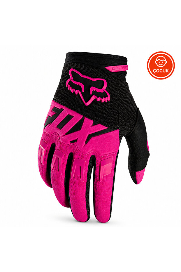 Dirtpaw Kids Pink Black Gloves