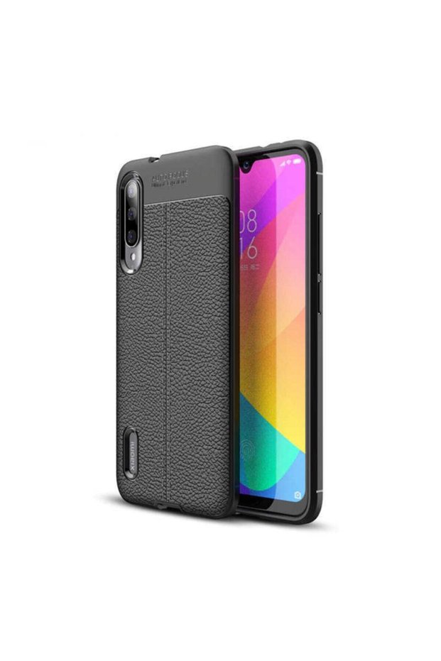 Ultra Protection Leather Look Silicone Surface Case Niss Cover Compatible for Xiaomi Mi 9 Lite