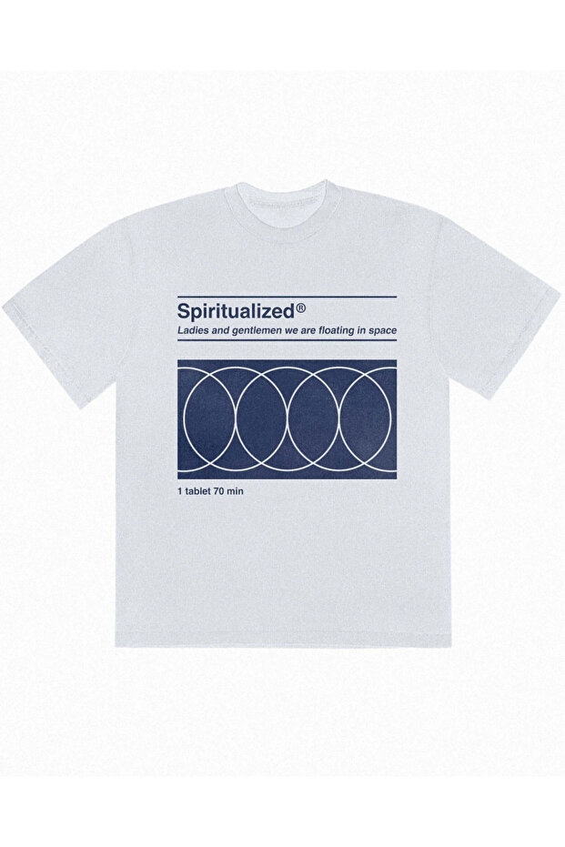 تي شيرت كبير الحجم مطبوع عليه Spiritualized للجنسين