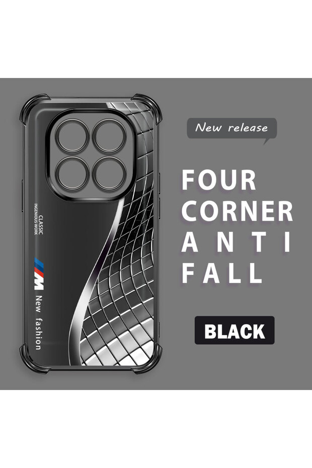 Redmi Note 14 Pro 4g Compatible Transparent Back Four Corners Reinforced Impact Protection Silicone Case